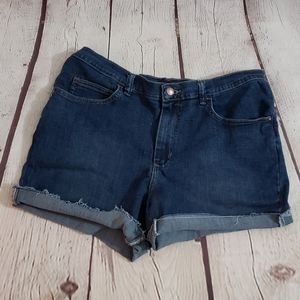 Lee Cut Off Shorts Distressed Sz 16